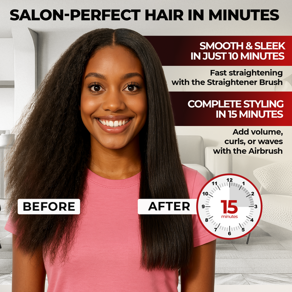 5-in-1 Hair Styler - Blow Dryer, Volumizer, Curler & Straightening Brush